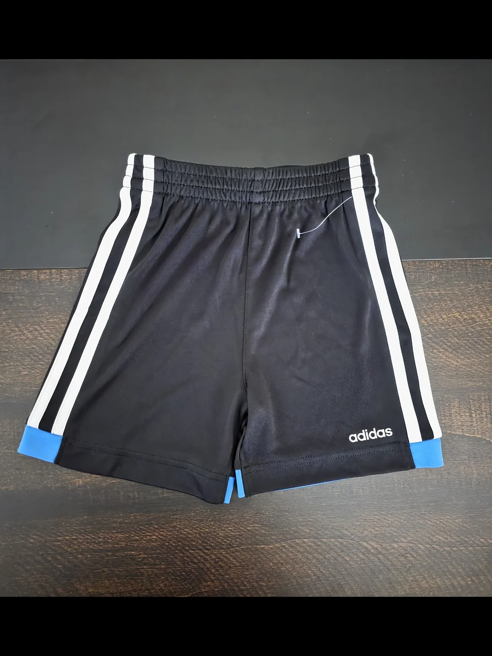 Adidas Boys Blue Graphic Tee & Black Shorts Set